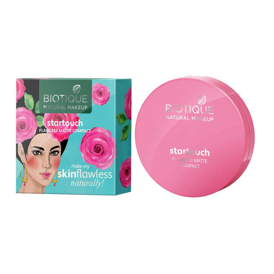 Biotique Natural Makeup Startouch Flawless Matte Compact - Tawny Nutmeg 
