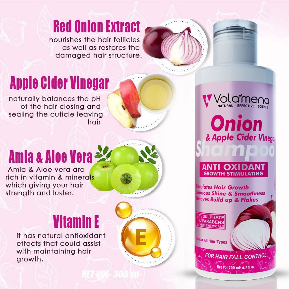 Volamena Onion & Apple Cider Vinegar Shampoo  Grab2Buy Volamena Grab2Buy