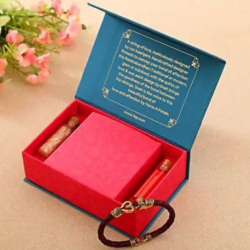 Om Golden Bracelet Rakhi & Cadbury Silk Chocolates
