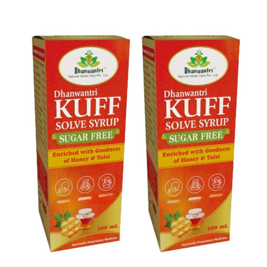 Dhanwantri Kuff Solve Syrup (Sugar Free) 