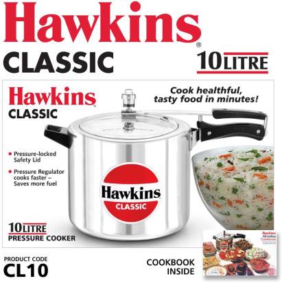 Hawkins Classic 10 L Pressure Cooker (CL10) - Grab2buy