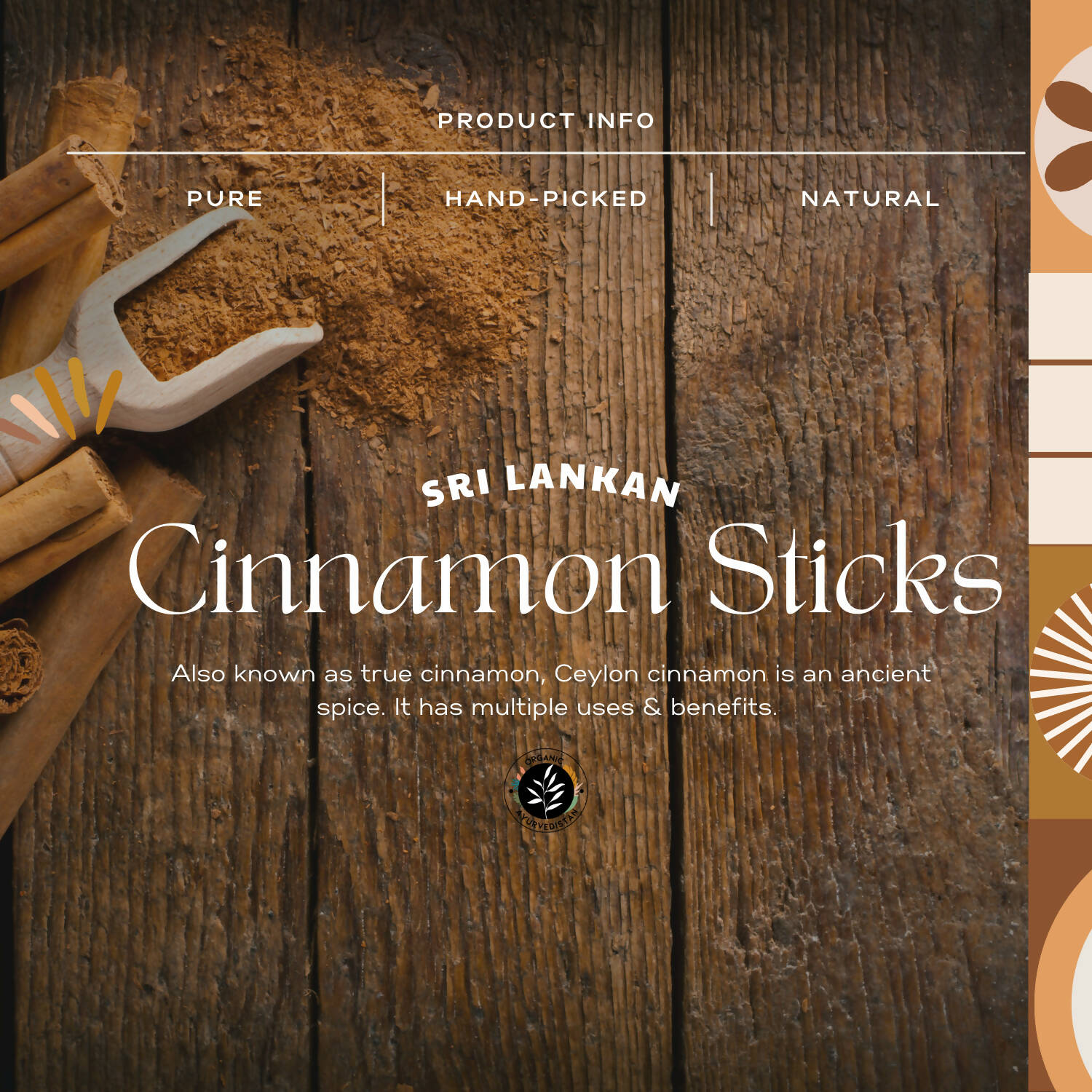 Organic Ayurvedistan Ceylon Cinnamon Sticks - Grab2buy