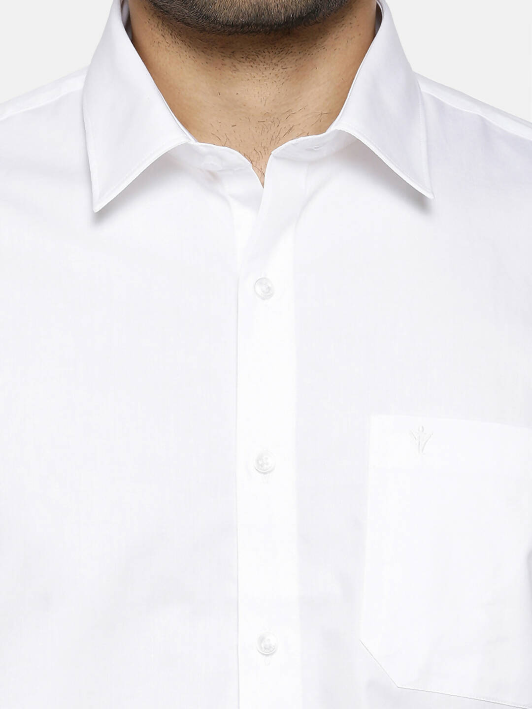 Ramraj Cotton Mens Full Sleeve Formal 100 % Cotton White Shirt 