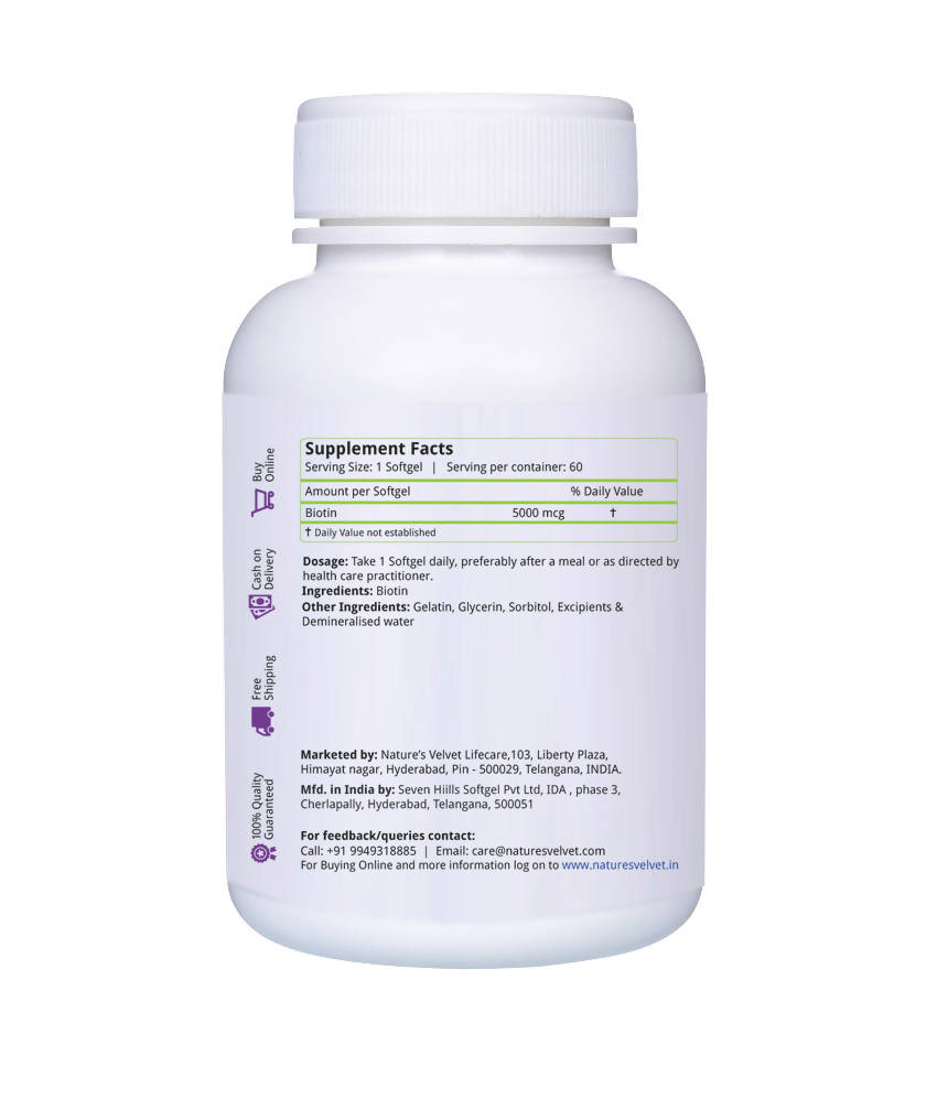 Nature's Velvet Hair, Skin and Nails Softgels 