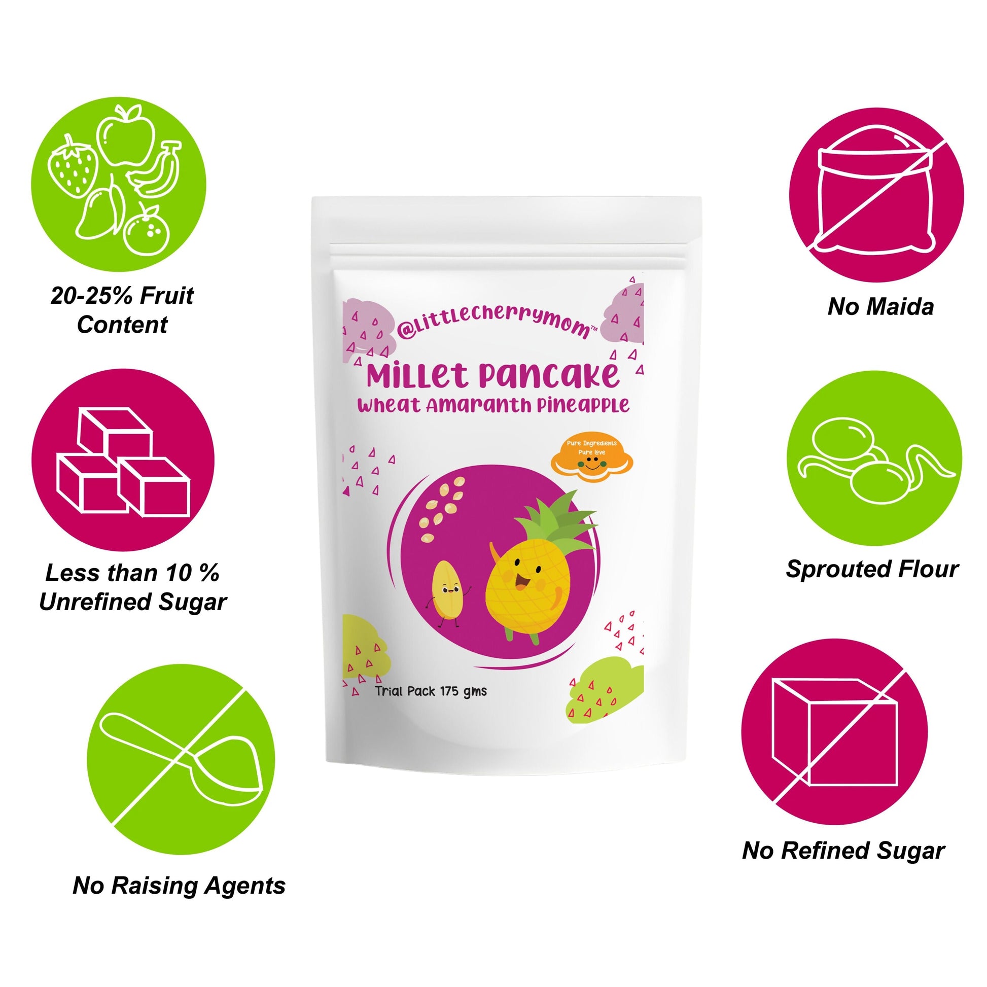 Littlecherrymom Pancake Mix Wheat Amaranth Pineapple 