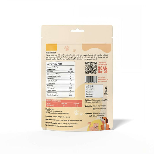 Hye Pets Super Treats For Super Pets – Freeze Dried Treats Made With Goat Milk, Pumpkin & Banana 