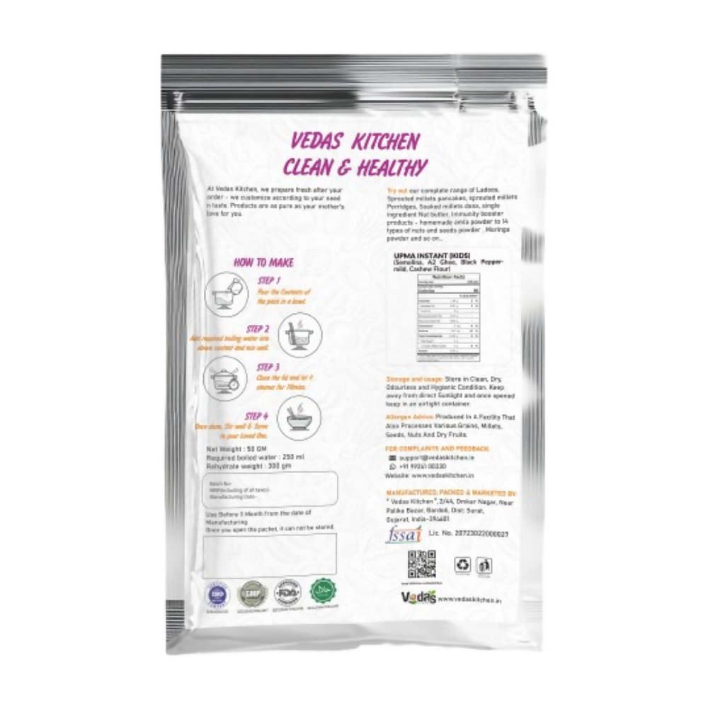 Vedas Kitchen Upma Instant (Kids)  Grab2Buy Vedas Kitchen Grab2Buy