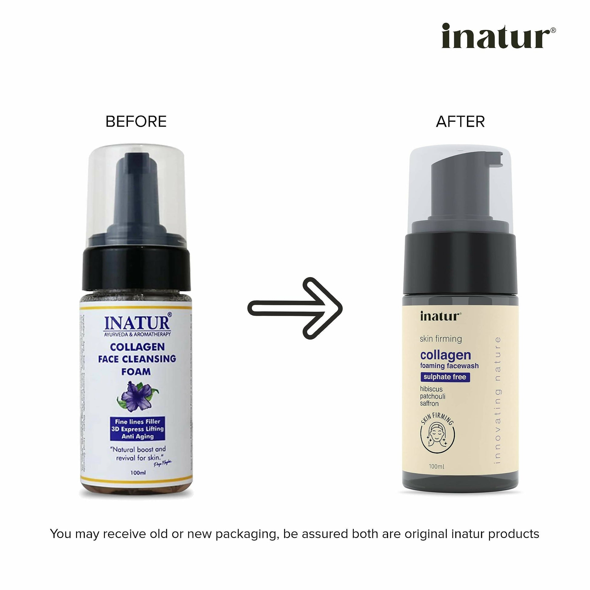 Inatur Collagen Foaming Face Wash 