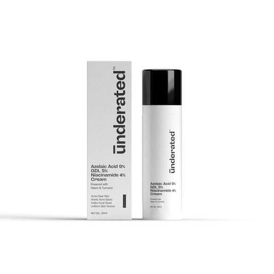 Underated Azelaic Acid 9% Gdl 5% Niacinamide 4% Cream Powered With Neem And Turmeric  Grab2Buy Underated Grab2Buy