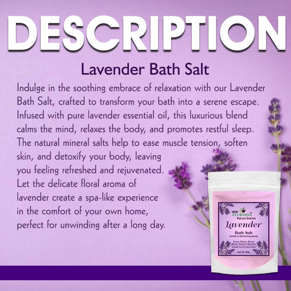 VedicAyurveda Lavender Bath Salt  Grab2Buy VedicAyurveda Grab2Buy