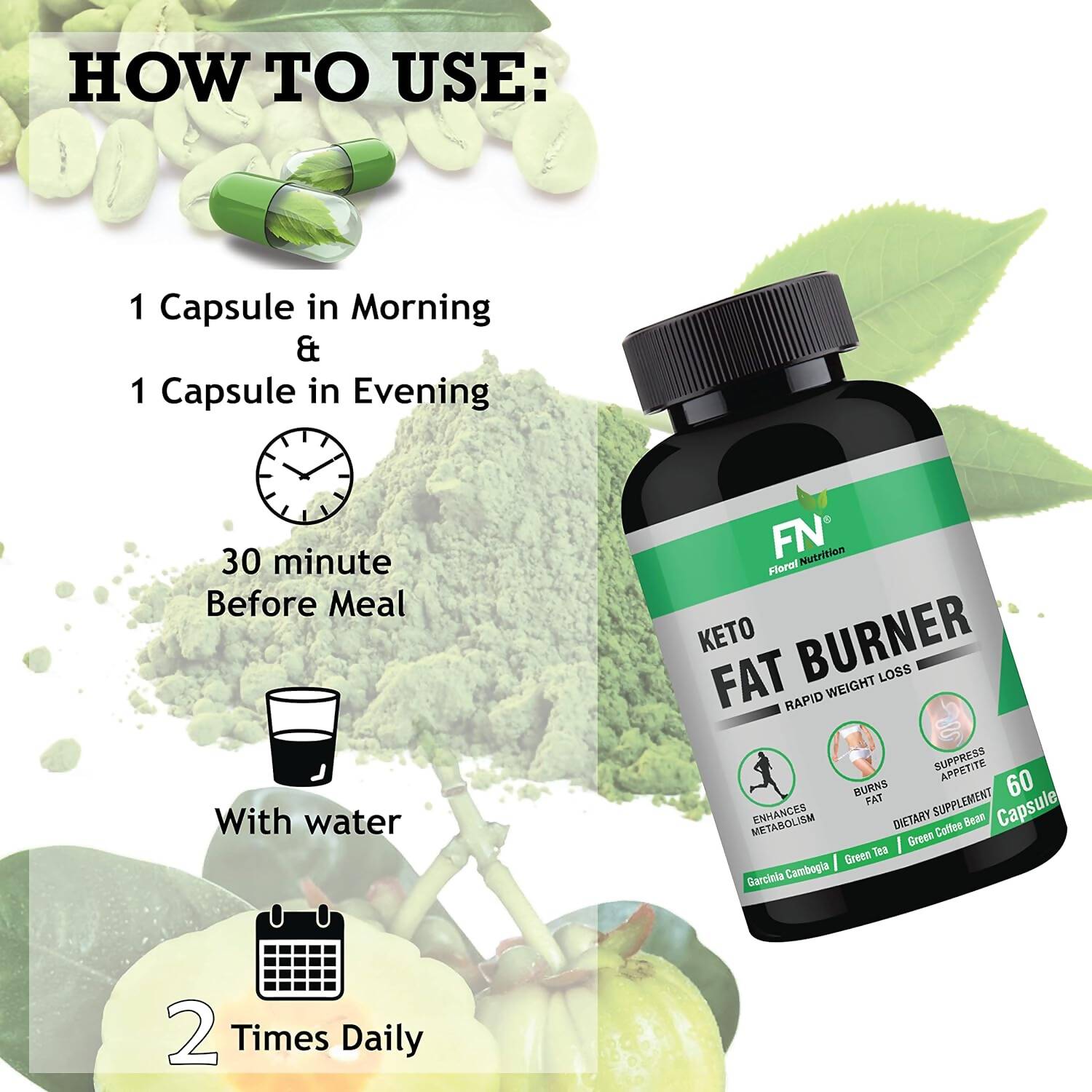 Floral Nutrition Keto Fat Burner Capsules - Grab2buy