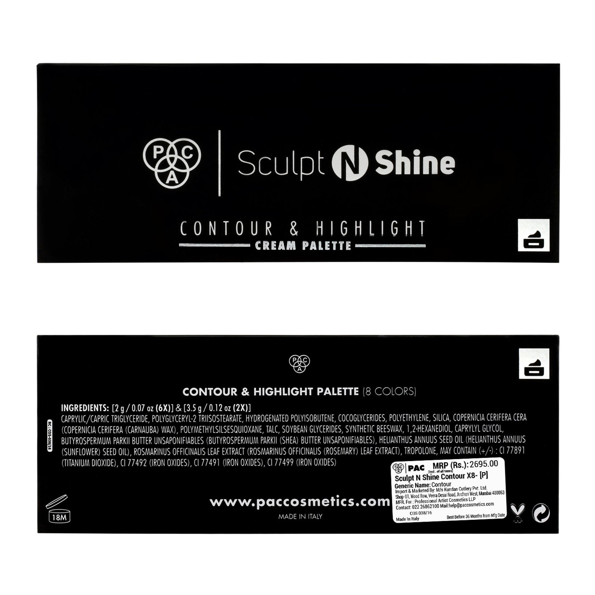 PAC Studio Sculpt N Shine Cream Contour X8