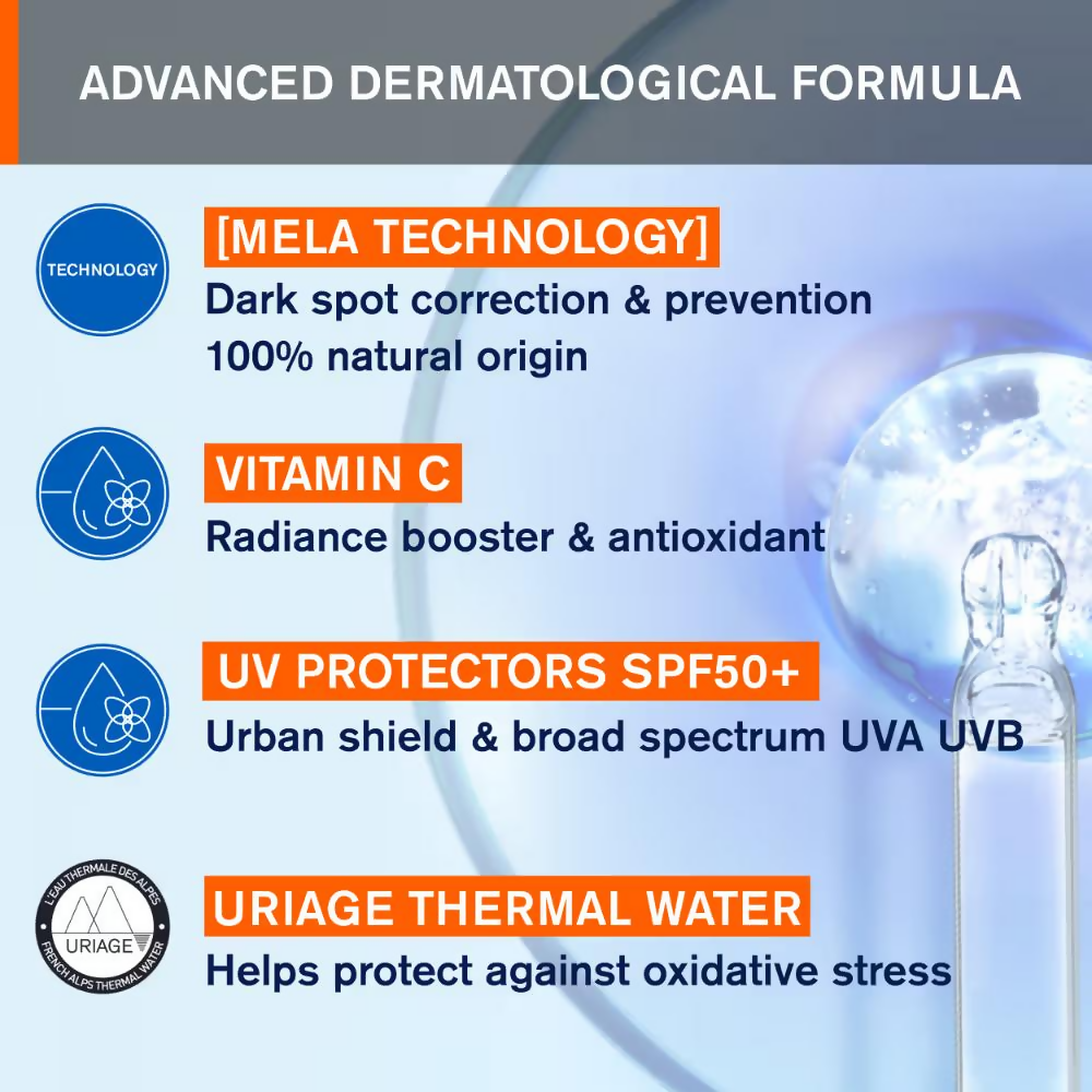 Uriage Depiderm Anti-Dark Spot Day Face Cream SPF 50+ Vitamin C  Grab2Buy Uriage Grab2Buy