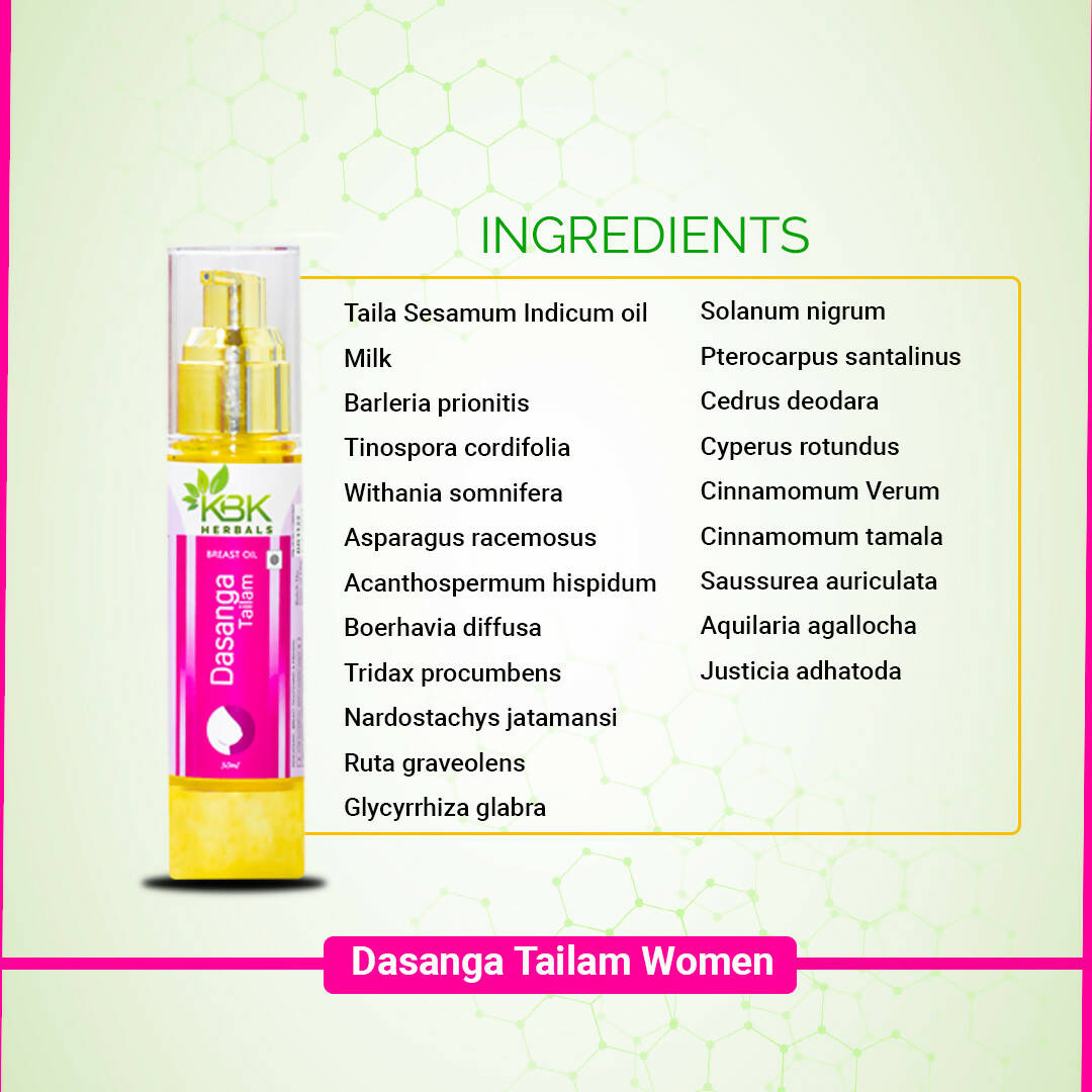 KBK Herbals Dasanga Tailam Women 