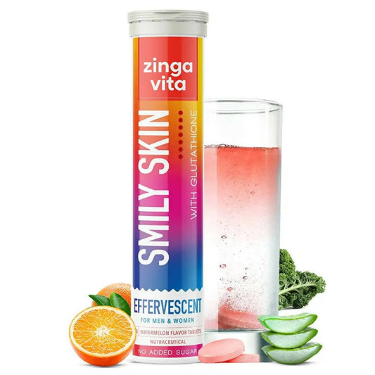 Zingavita Smily Skin Effervescent Tablets (Watermelon Flavor) Sugar Free 