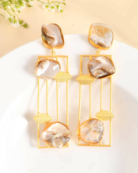 VOJ Women Gold Color stainless steel Earrings  Grab2Buy VOJ Grab2Buy