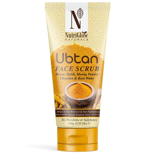 NutriGlow NATURAL'S Ubtan Face & Body Scrub with Besan, Moong Powder - Grab2buy