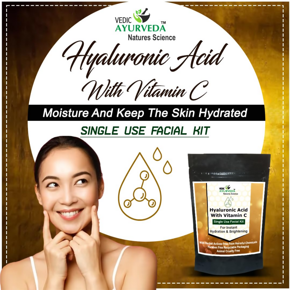 VedicAyurveda Hyaluronic Acid With Vitamin C Facial kit  Grab2Buy VedicAyurveda Grab2Buy