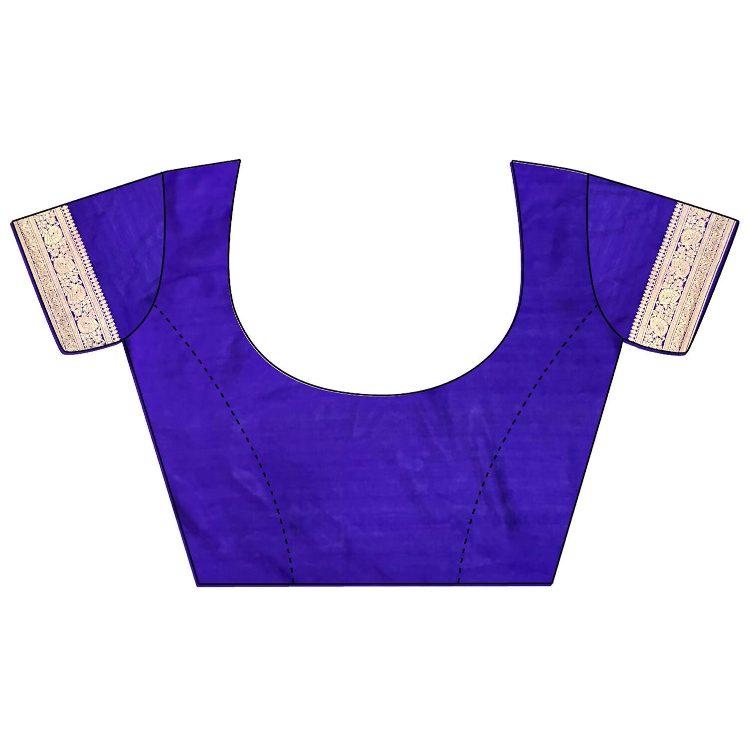 Joban Fashion Violet Floral & Ethnic Motifs Design Soft Silk Meenakari Banarasi Saree