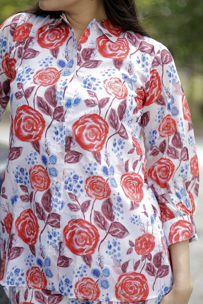 Aayaa Pure Muslin printed Multi Co-Ord Set - Multi Color 