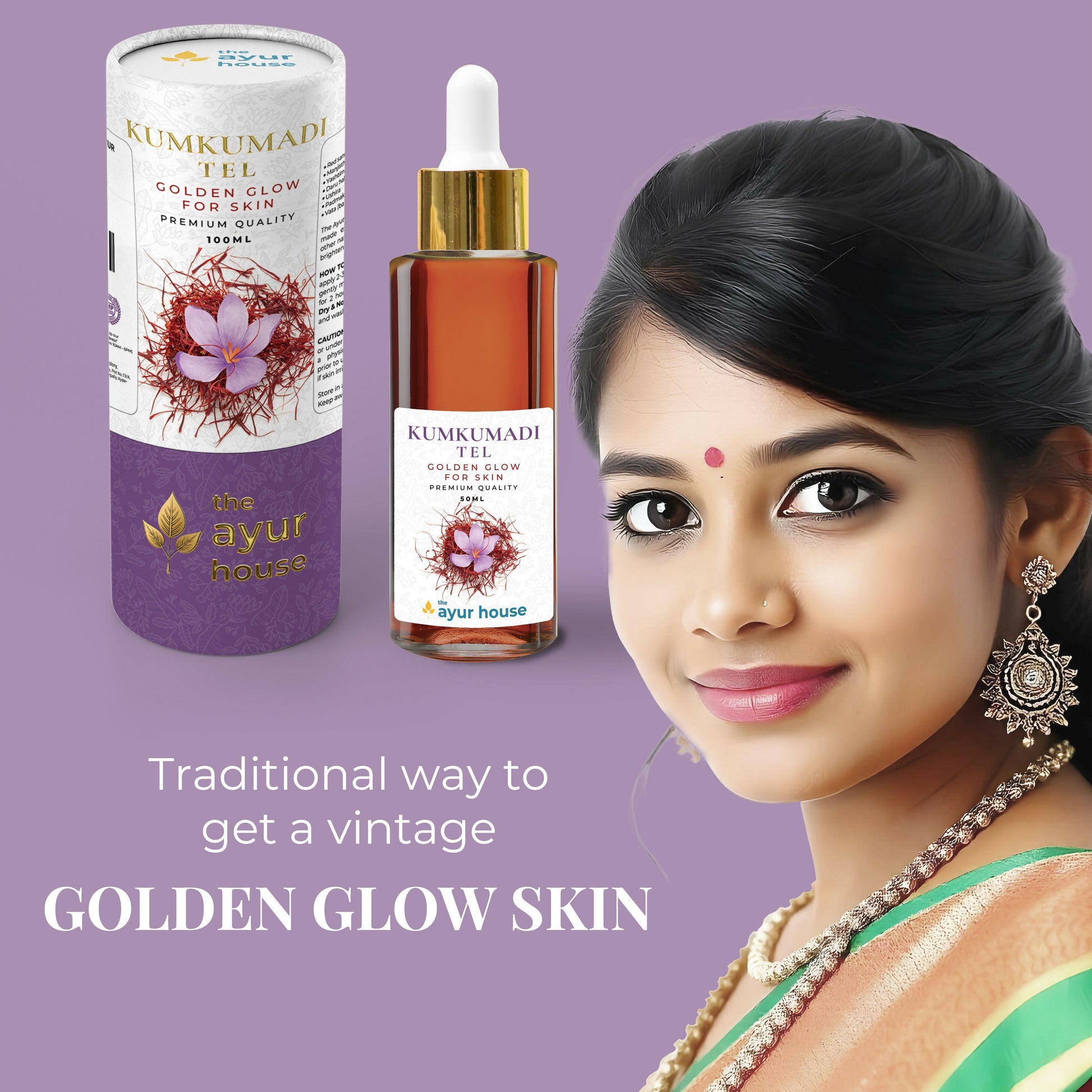 The Ayur House Kumkumadi Tel - Golden Glow Face Oil  Grab2Buy The Ayur House Grab2Buy