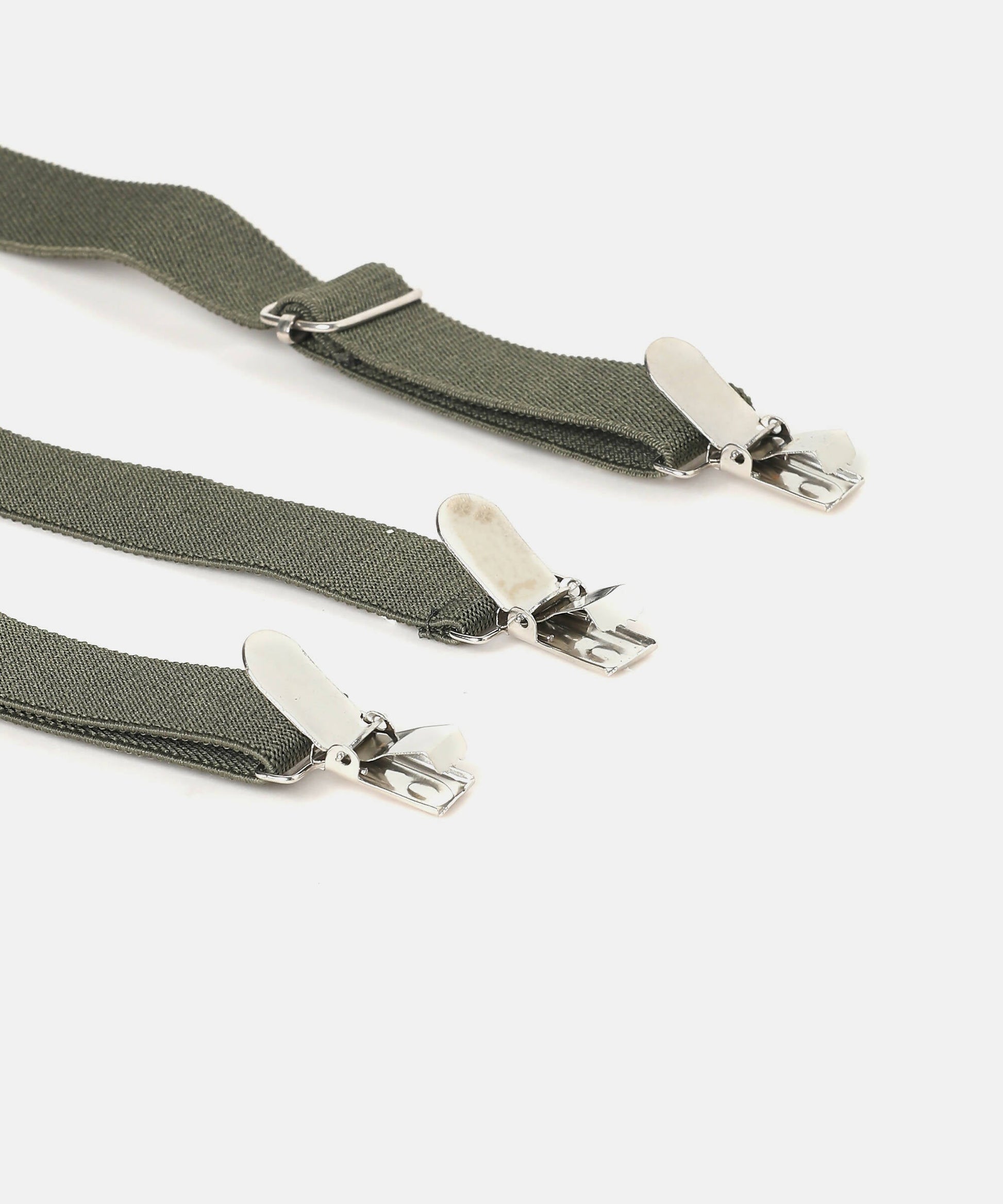 Manet Boys Solid Suspenders - Bottle Green