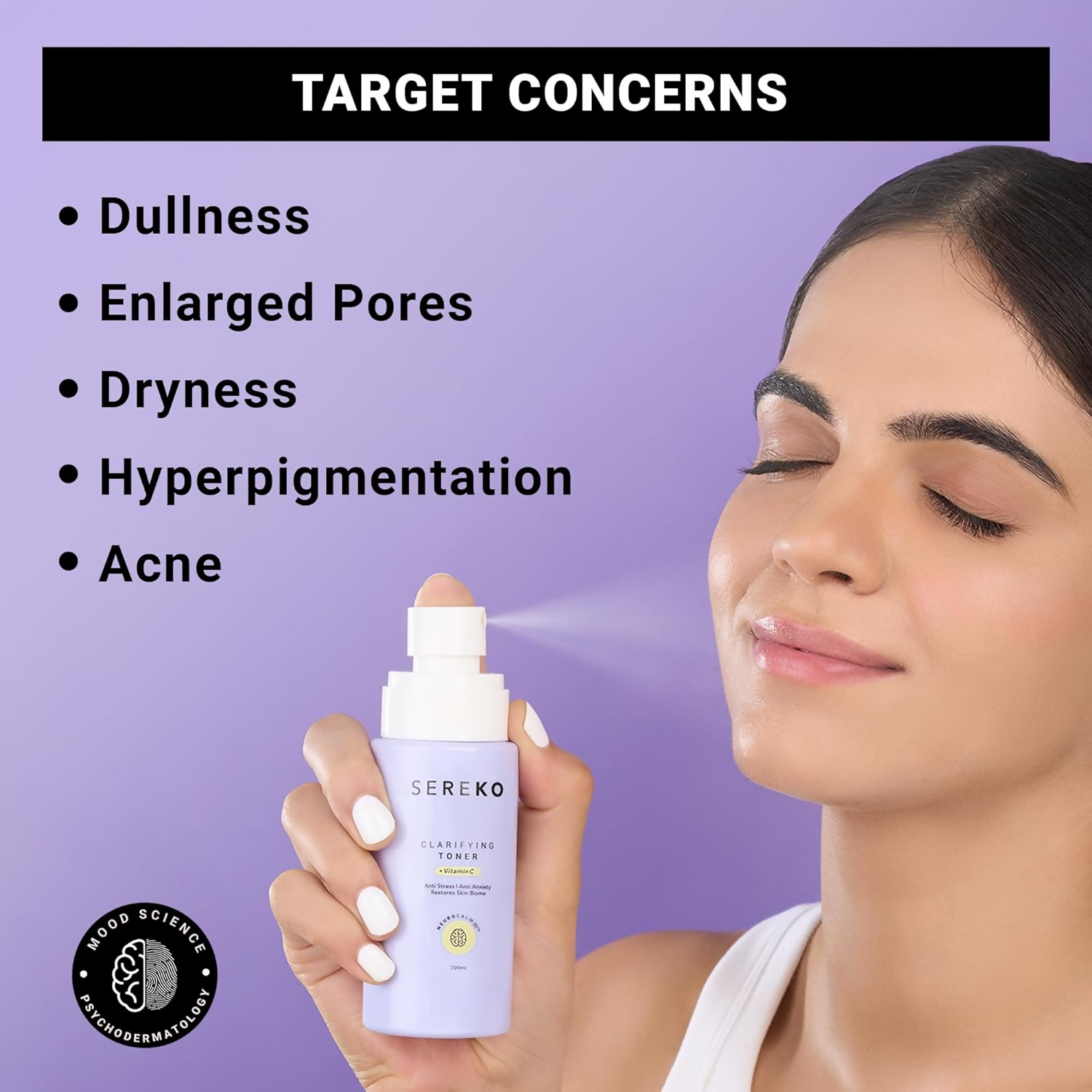 Sereko Niacinamide & Vitamin C Face Toner Spray Mist for Glowing & Brightening Skin