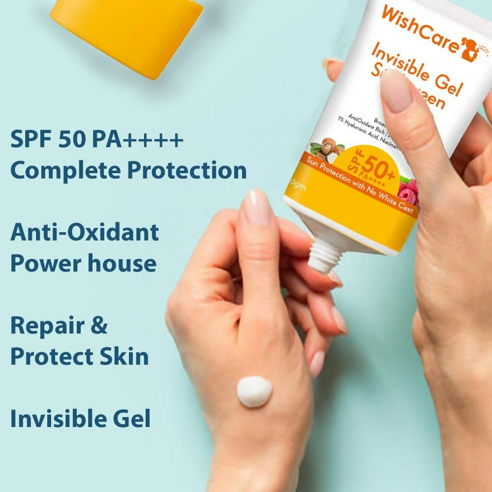 WishCare Invisible Gel SPF50 Ceramide Sunscreen - PA++++  Grab2Buy Wishcare Grab2Buy