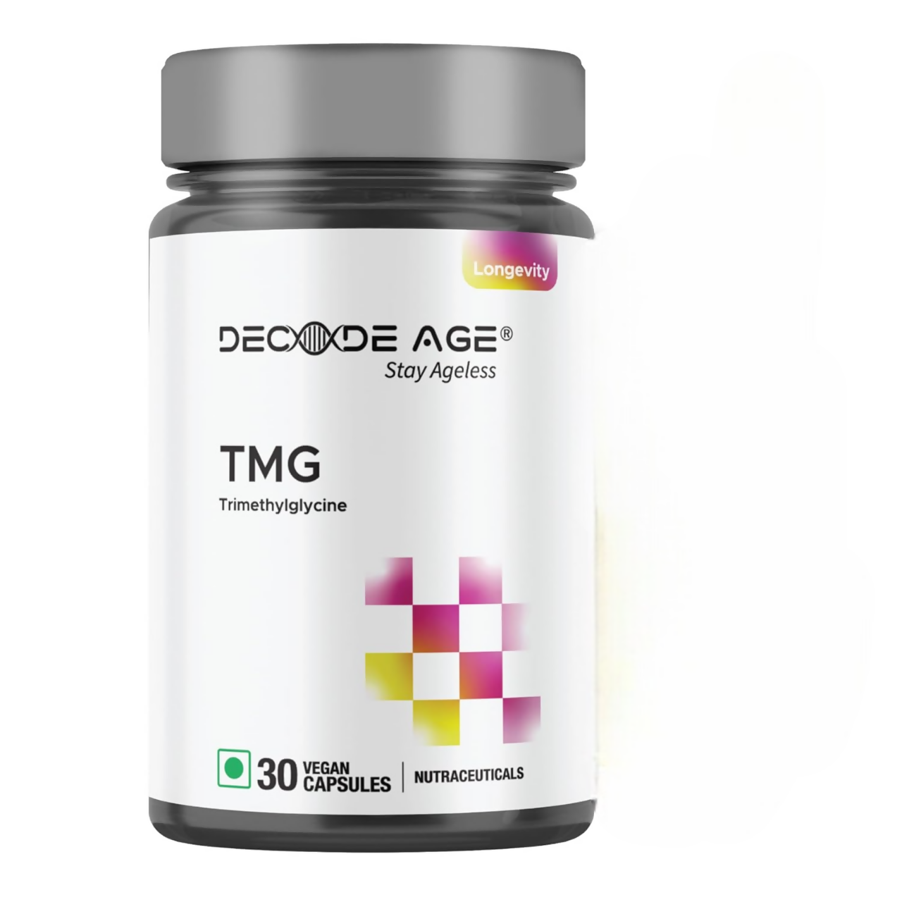 Decode Age TMG 98% Pure Trimethylglycine (TMG) Supplements Capsules Genie India