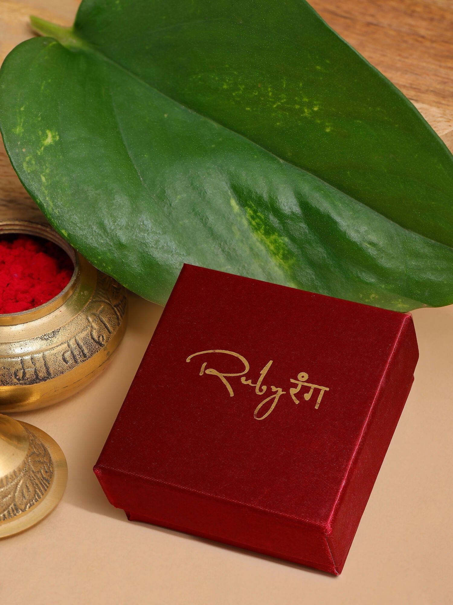 Ruby Raang Gold Dangler Earrings | Swadesiicart