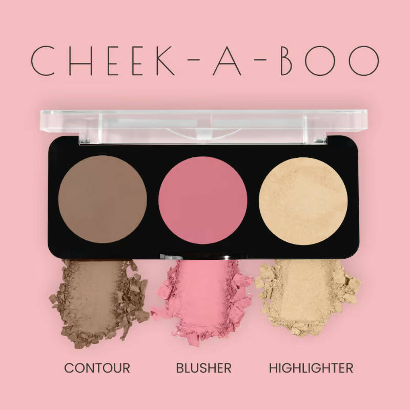 Swiss Beauty Cheek-A-Boo 3 In 1 Blusher Contour & Highlighter - 3 