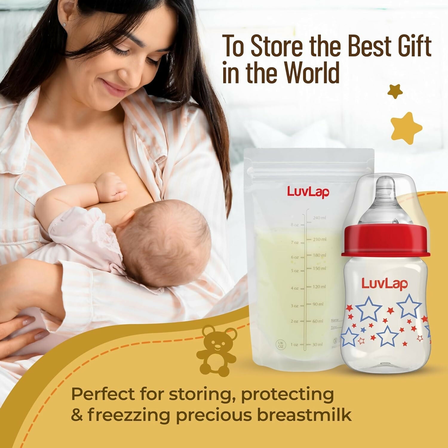 LuvLap Baby Breast Milk Storage Bags