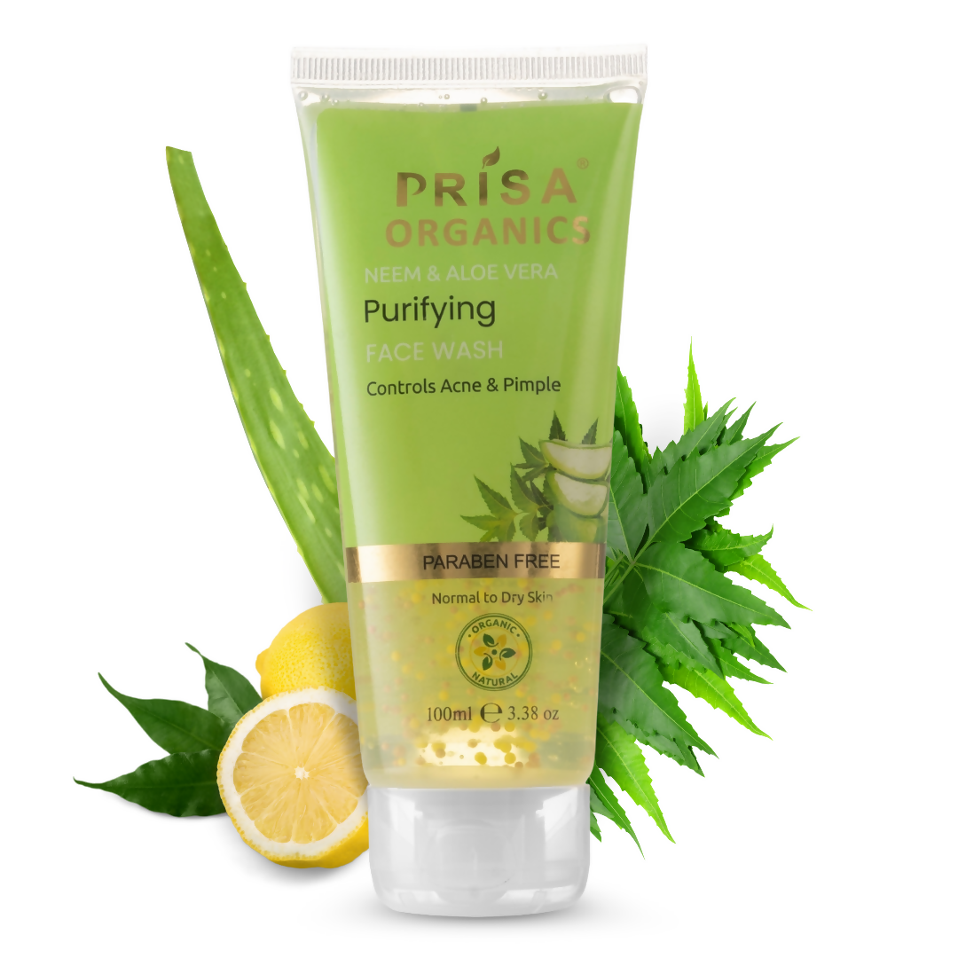 Prisa Organics Neem & Aloe Vera Purifying Face Wash - Grab2buy