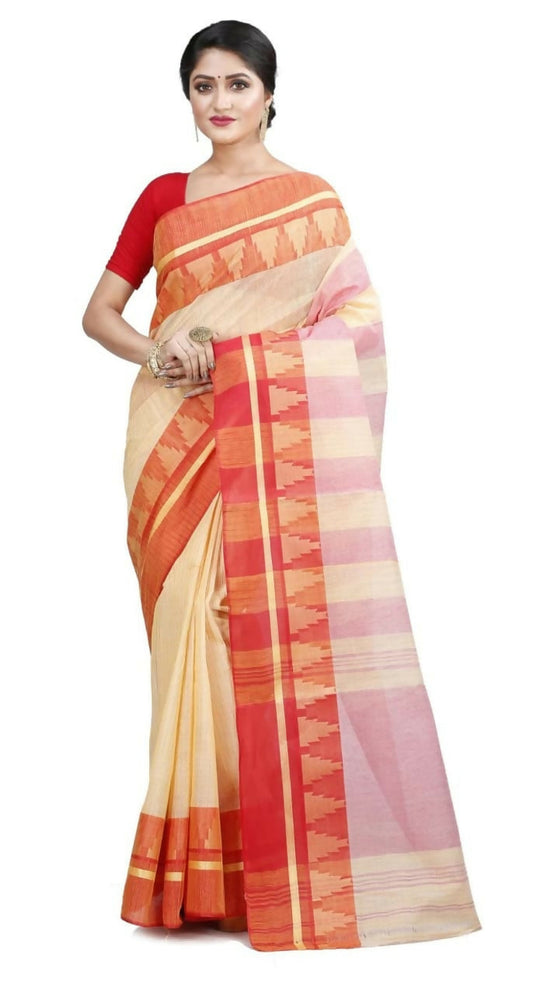 Exclusive Collection White Red 100% Pure Cotton Tant Grab2Buy