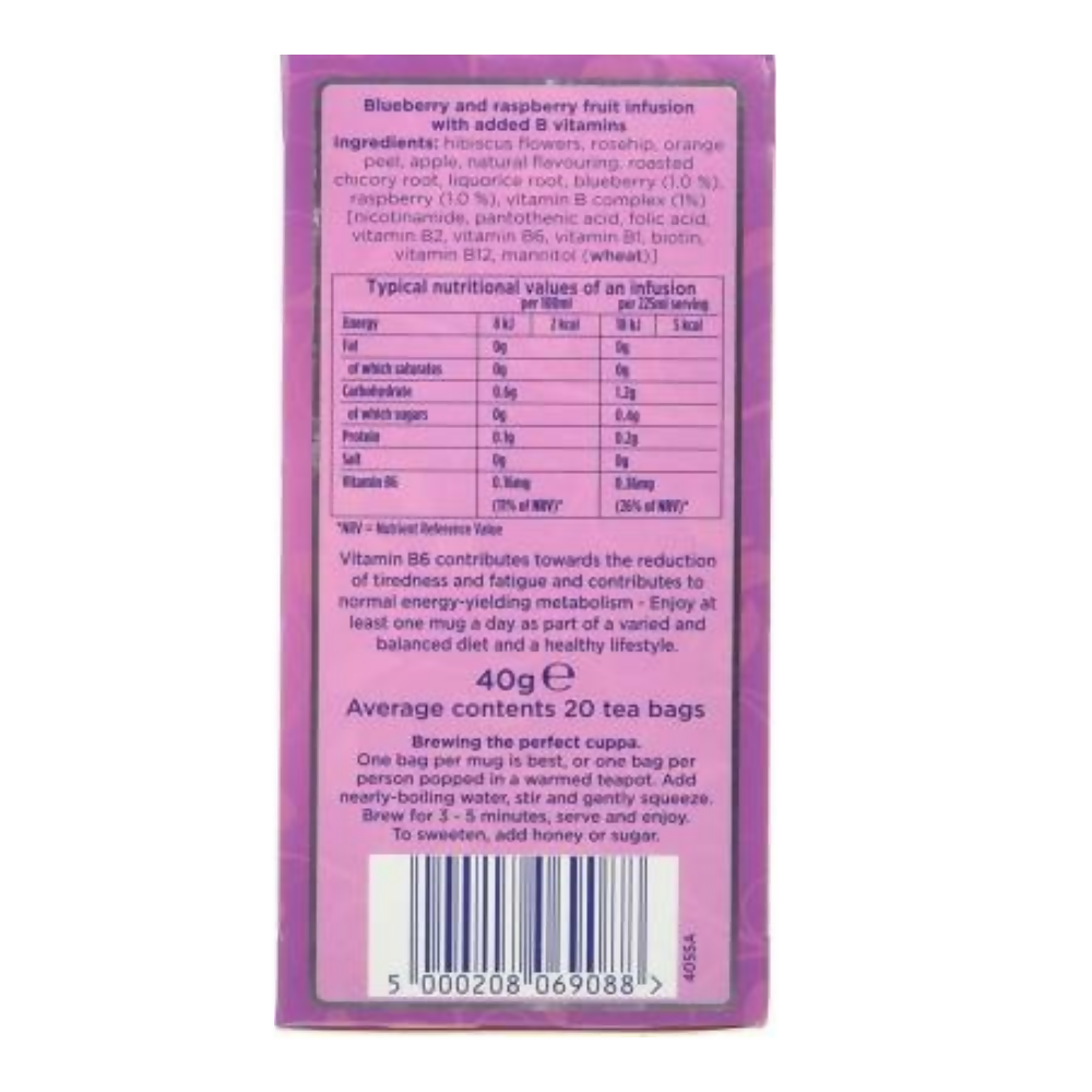 Tetley Super Fruits Boost With Blueberry & Raspberry Tea Bags  Grab2Buy Tetley Grab2Buy