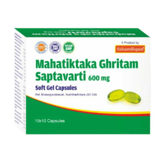 Sahasrayogam Mahatiktaka Ghritam Saptavarti Softgel Capsules 