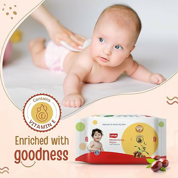 LuvLap Moisturising Wet Wipes without Lid - Jojoba Oil