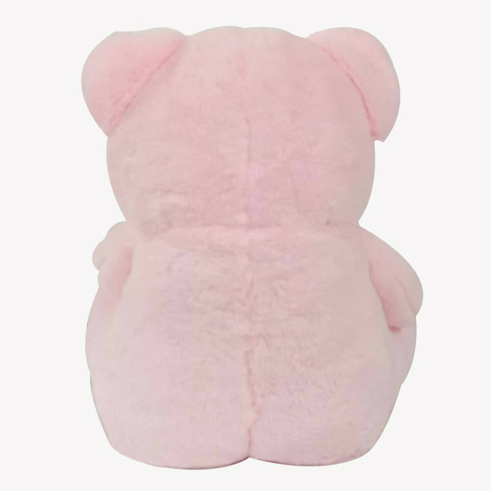 Webby Plush Cute Sitting Teddy Bear Soft Toys With Neck Bow And Foot Print, Pink  Grab2Buy Generic Grab2Buy