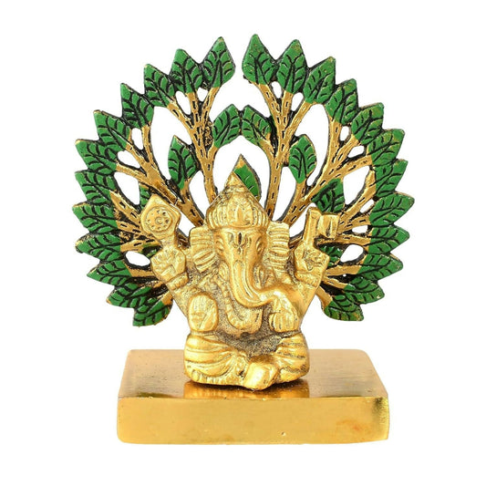 CraftVatika Metal Ganesha Idol Under Tree - Grab2buy