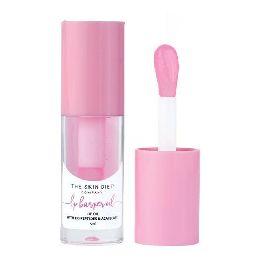 The Skin Diet Company Lip Barrier Oil Clear Gloss with Peptides Hydrates, For Dry & Pigmented Lips  Grab2Buy The Skin Diet Company Grab2Buy
