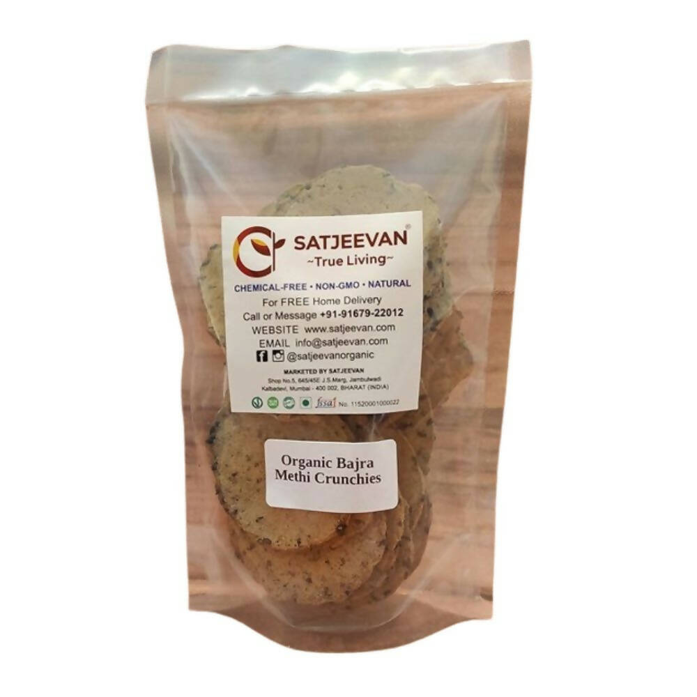 Satjeevan Organic Bajra Methi Crunchies  Grab2Buy Satjeevan Grab2Buy