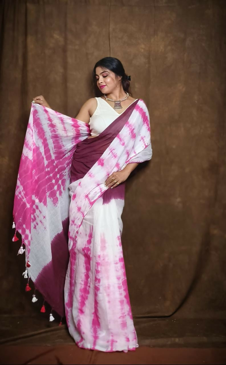Exclusive Collection Maroon Pink Beautiful Super Soft Most Comfortable Pure Mul Cotton Grab2Buy 