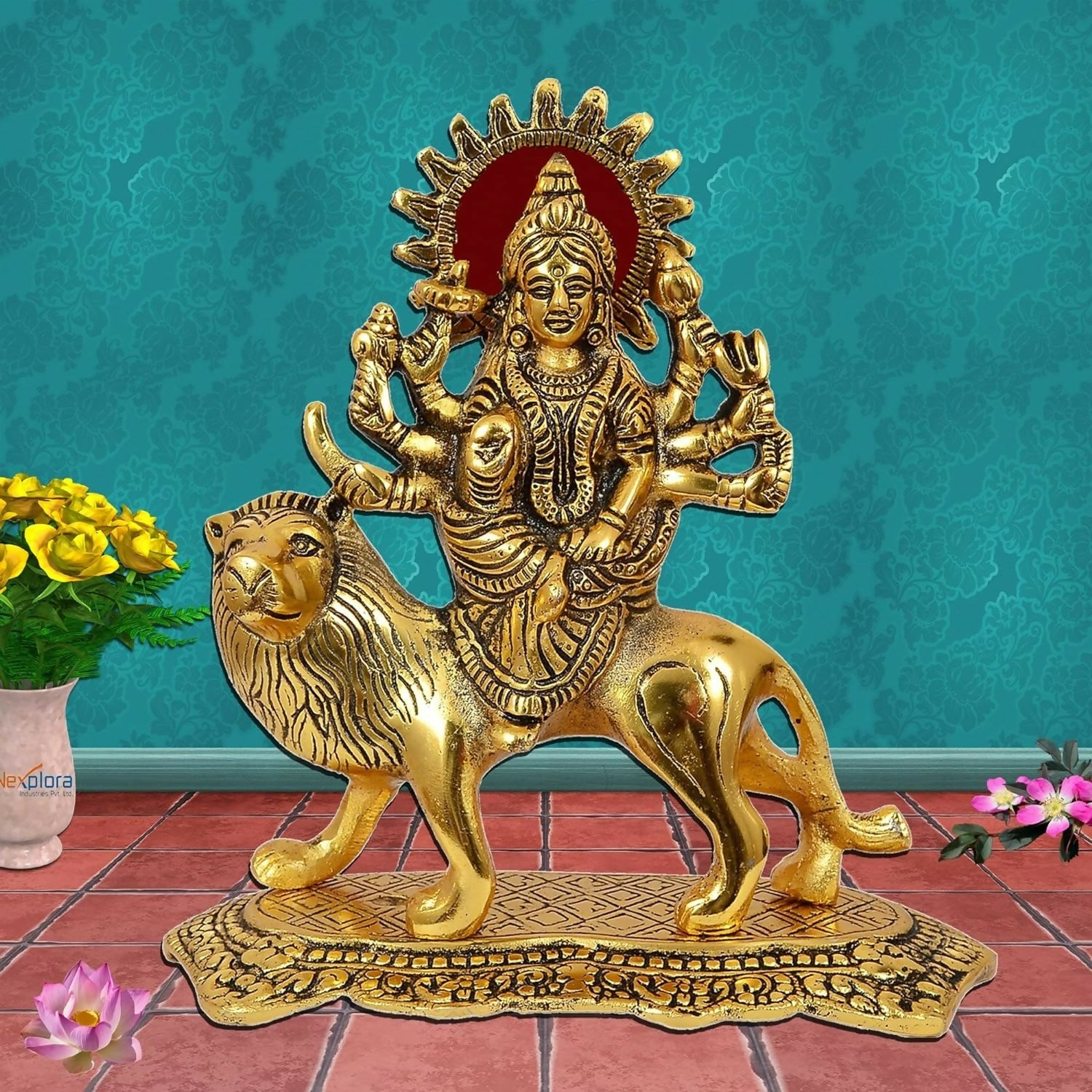 Nexplora Industries Metal Durga Maa Idol - Grab2buy