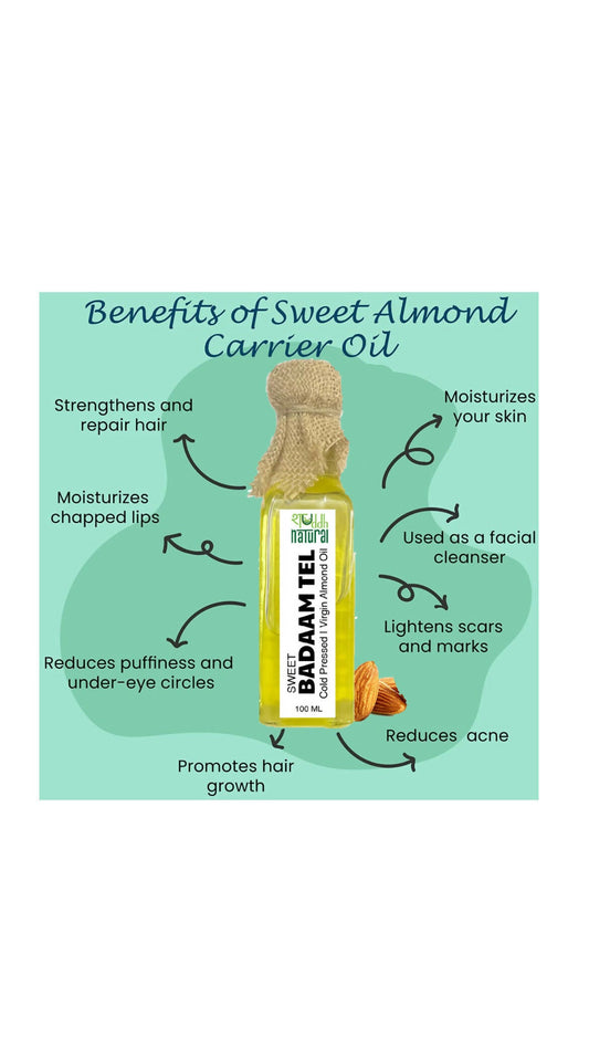 Shuddh Natural Almond Oil Sweet Cold Pressed Baby Massage Oil - Grab2buy