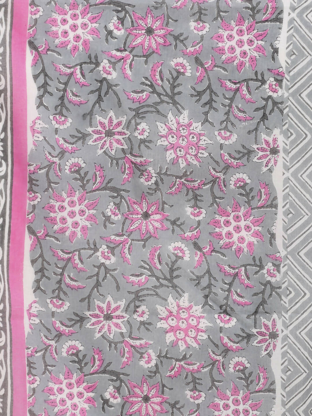 Rudra Bazaar Grey Printed Anarkali Suit Set With Dupatta