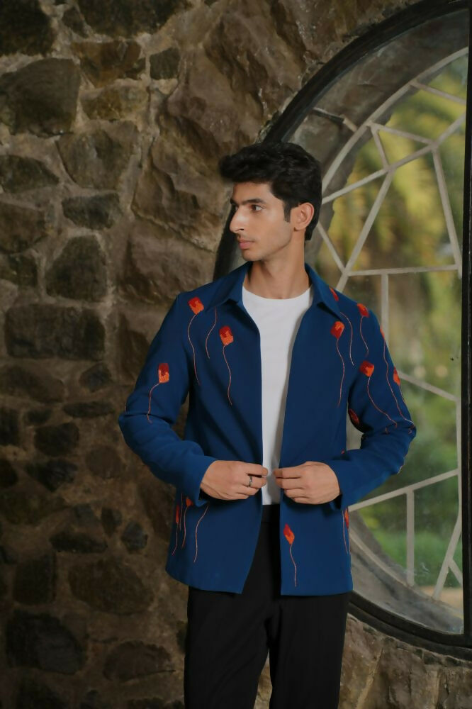 Torque Teal Blue Shacket by Hilo Design  Grab2Buy Hilo Design Grab2Buy