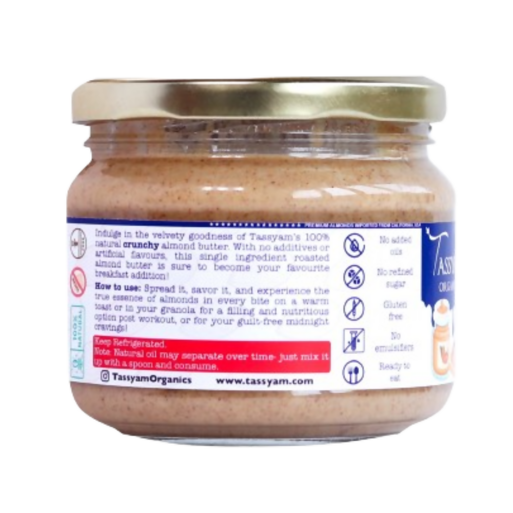 Tassyam Organics Crunchy Almond Butter