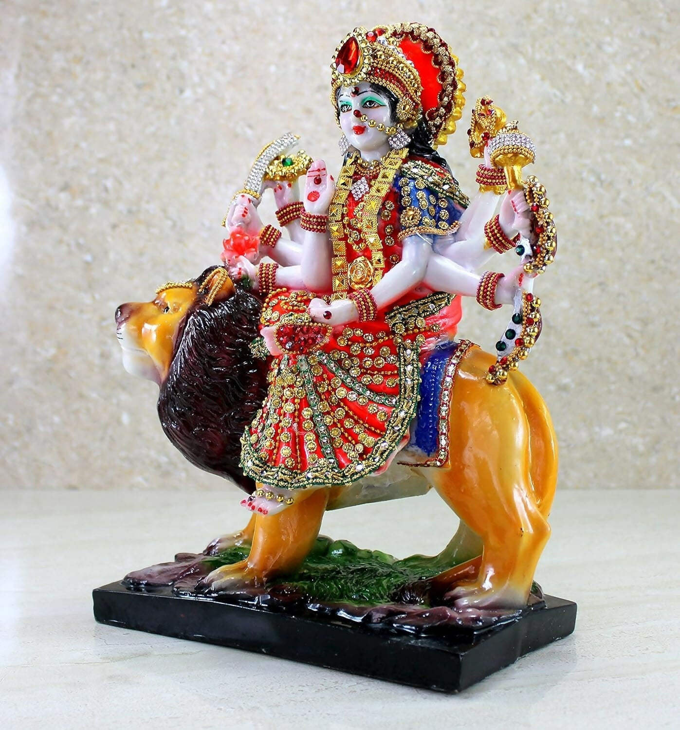 Esplanade Resin Maa Durga Mata Rani Sherawali Murti Idol - Grab2buy