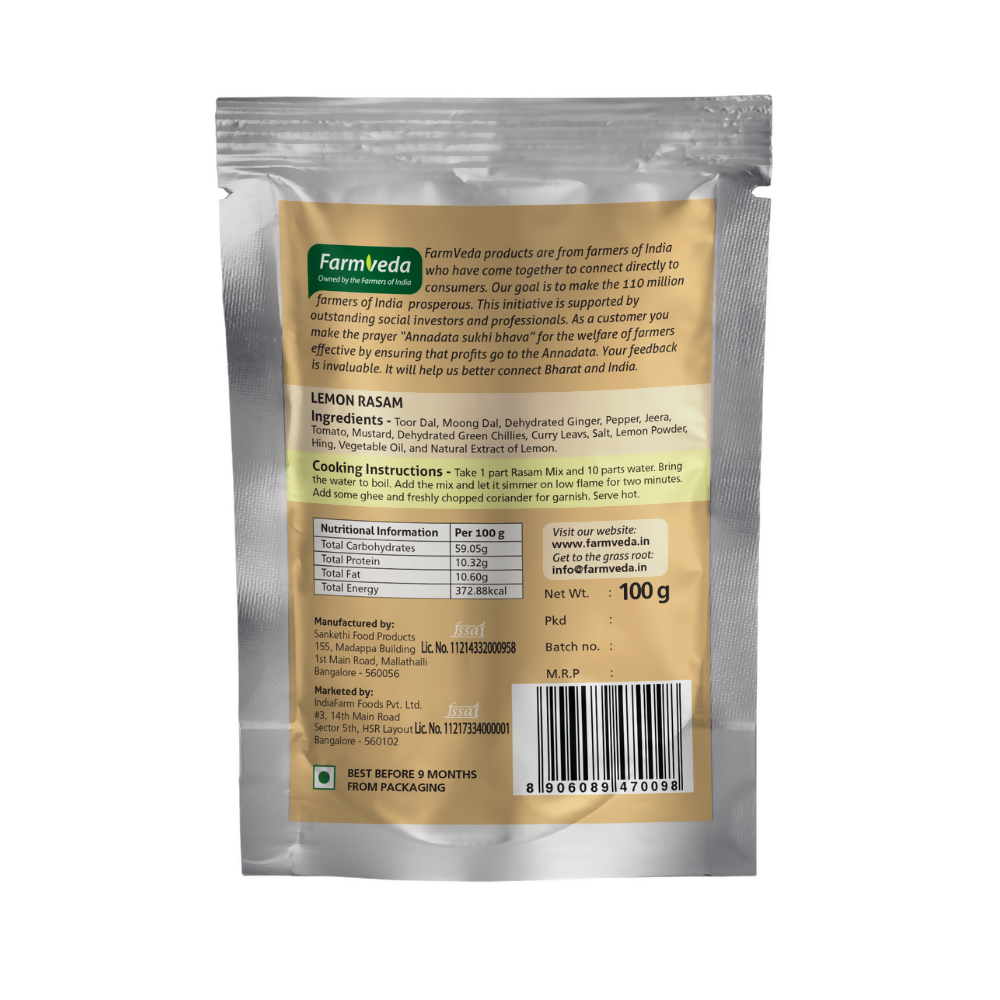 Farmveda Instant Mix- Lemon Rasam - Grab2buy