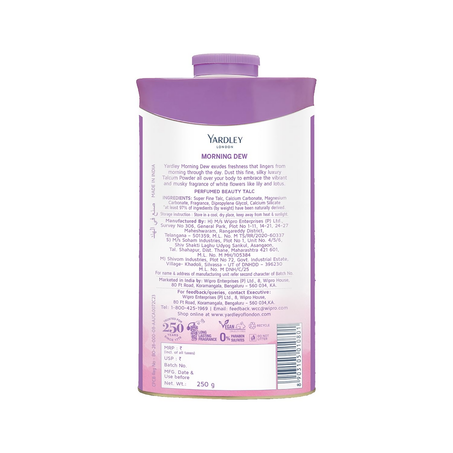 Yardley London Morning Dew Perfumed Talc For Women  Grab2Buy Yardley Grab2Buy